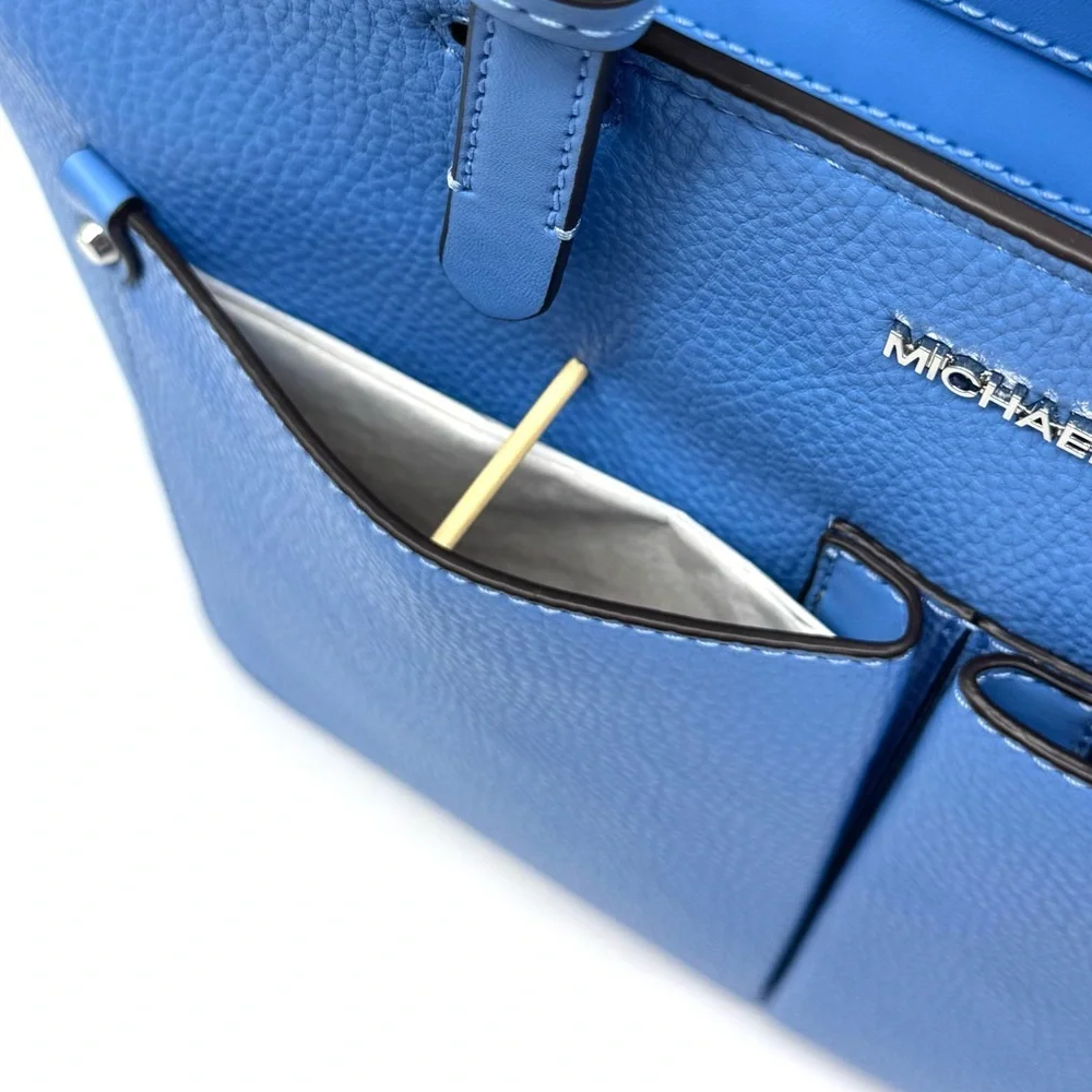 Michael Kors Jet Set Medium Pocket Tote Bag South Pacific Blue